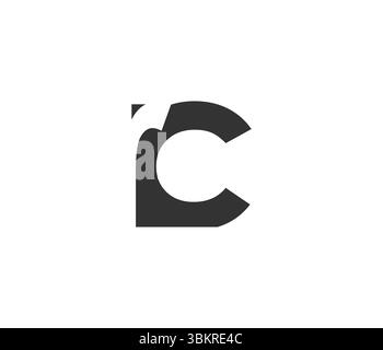 RC creative geometric initial based modern and minimal logo. Letter r c trendy fonts. Universal professional elegant techno vector design. Stock Vector