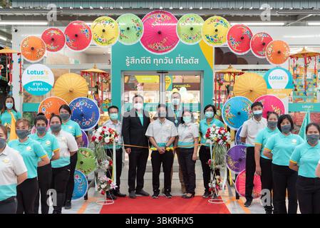 Bangkok, Thailand - November 23, 2021 : Unidentified supermarket or hypermarket is a popular destination for shopping a food and relaxing family. Stock Photo