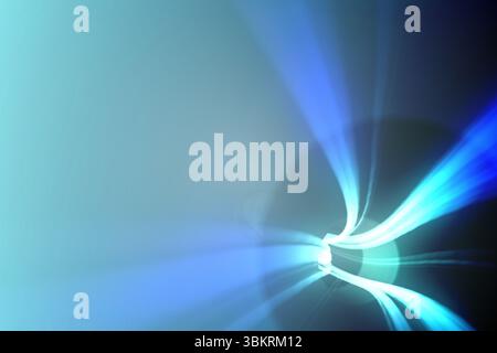 Blue vortex with bright light Stock Photo