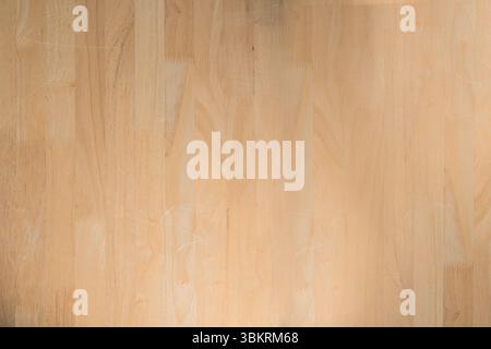 Light wooden tabletop is showing visible grain patterns and subtle scratches in flat design Stock Photo