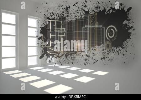 Splash showing technology interface Stock Photo