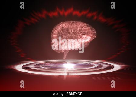 Medical interface in black and red Stock Photo