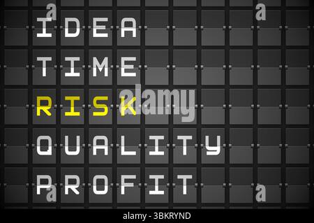 Risk buzzwords on black mechanical board Stock Photo