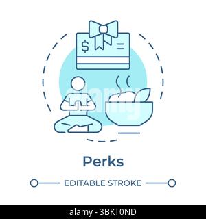 Perks soft blue concept icon Stock Vector