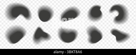 Blurred black shape collection Stock Vector