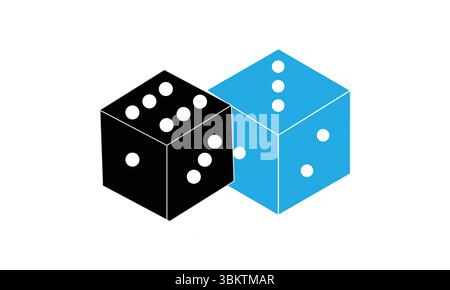 Gaming Dice One - Six Stock Vector