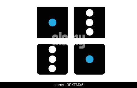Ludo game vector icon. Classic family board game LUDO icon. Ludo board vector. Ludo dice Stock Vector