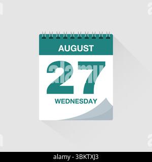 Icon calendar day - 27 August. 27 days of the month, vector ...