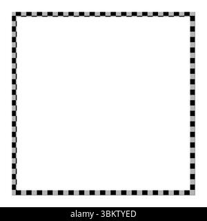 Frame borders set. Abstract check patterns. Geometric design. Vector illustration. Stock Vector