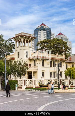 Old mansion on the Marco Polo square in the Italian style street of Tianjin, China Stock Photo