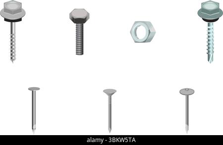 Material holding equipment set, Connection kit- Stock Vector