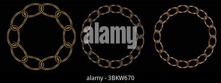 Metal chain pattern Stock Vector