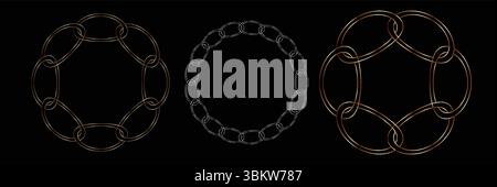 Metal chain pattern Stock Vector