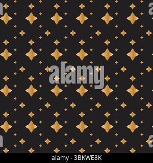 Elegant gold starburst pattern on black background for luxurious festive design Stock Vector