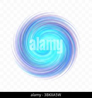 Abstract swirl design element. Spiral, rotation and swirling movement. Vector illustration with dynamic effect. Stock Vector