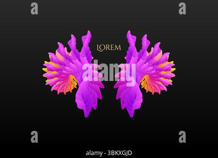 Decorative element for banner, card, poster or web design. Vector art illustration with dynamic effect. Stock Vector