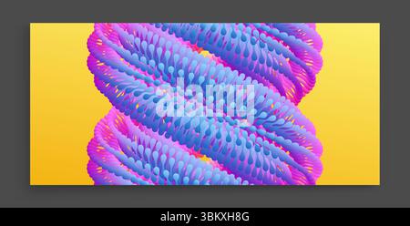 Array with dynamic particles. Vector art illustration. Composition with motion effect. Stock Vector