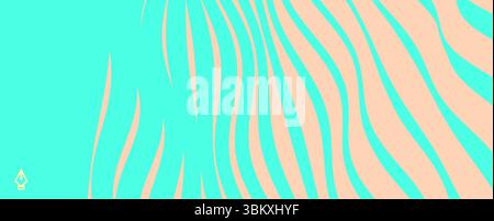 Wavy pattern with optical illusion. Abstract striped background. Vector illustration with wry lines. Stock Vector