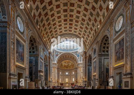 Inside Basilica di Sant'Andrea, Mantova, Lombardy, Italy Stock Photo