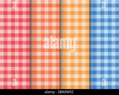 Seamless Tartan pattern with stripes vector illustration. Stock Vector