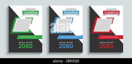 Modern corporate business brochure or book cover design template in A4 size. Template design for brochure, book cover, annual report, catalog, flyer Stock Vector