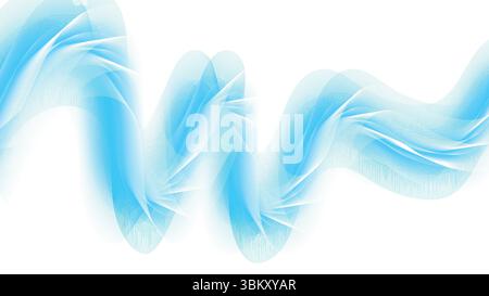 Abstract glowing wave lines on white background. Dynamic wave pattern. Modern flowing wavy lines. Stock Vector