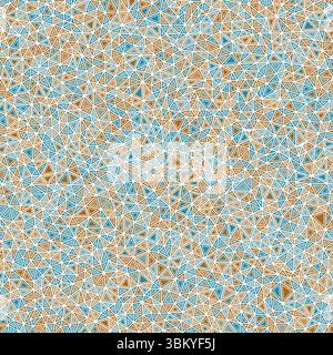 Triangle shapes background. Tiny triangles size. Solid shapes in frames. Multicolored style. Repeatable pattern. Artistic vector tiles. Stock Vector