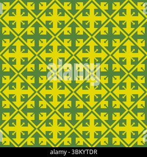 Geometric seamless pattern with ornamental decorative tiles vector illustration Stock Vector