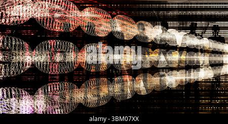 Systems Concept Abstract Background with Dynamic Data Blocks Stock Photo