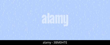 Falling rain seamless pattern. Repeating pouring rain texture. Repeated water drops background. Vertical downpour wallpaper. Sleet, hail or snow precipitation concept. Bad rainy weather. Vector Stock Vector