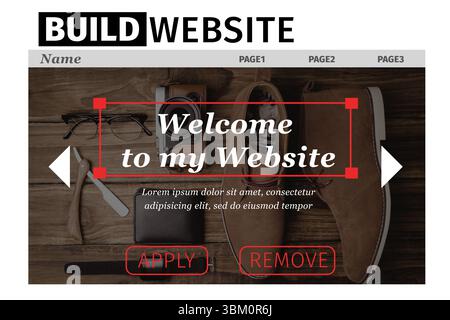 Composite image of build site interface Stock Photo