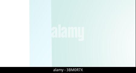 Gradient background is showing vertical bands with 30% white and 70% mint-green using flat design Stock Photo
