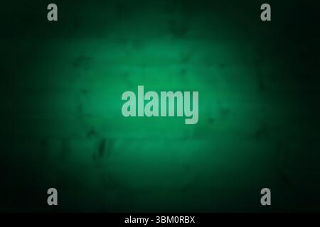 Flat design background showing blurred green gradient with dark vignette and painted lines Stock Photo