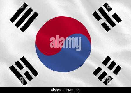 Korea republic national flag Stock Photo