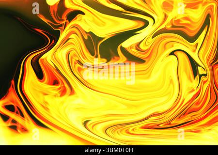abstract swirling pattern is flowing in flat design across clear background featuring lava hues Stock Photo