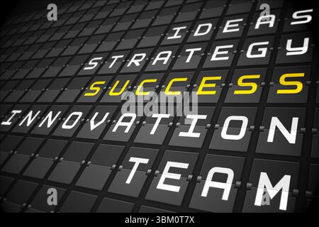 Success buzzwords on black mechanical board Stock Photo