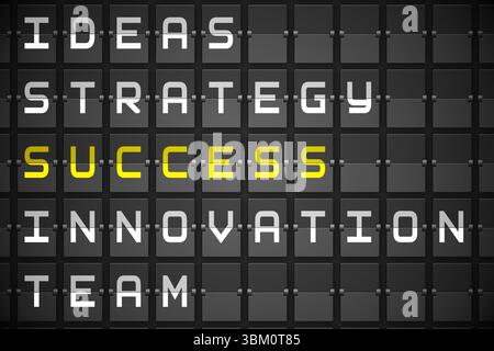 Success buzzwords on black mechanical board Stock Photo