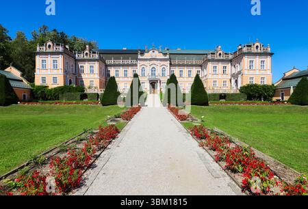 Czech Republic - Palace of Nove Hrady Castle in rococo style in Eastern Europe Stock Photo