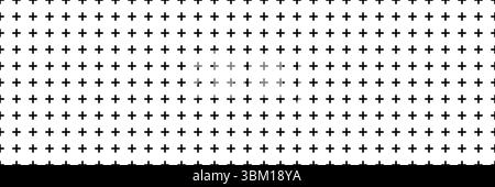 Plus seamless pattern. Simple geometric cross texture. Graphic cross symbol grid. Plus sign repeat pattern. Graphic texture. Vector illustration Stock Vector