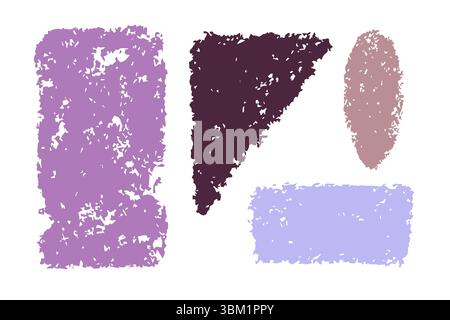 Set of colored chalk texture Stock Vector