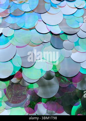 Colorful abstract circular pattern creating dynamic textured background Stock Photo