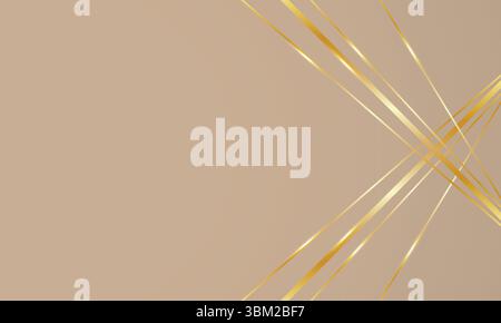 Stylish low poly golden lines lovely background design, blank space Stock Vector