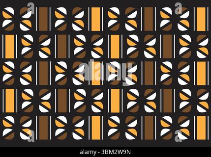 African Bogolan printed fabric Stock Vector