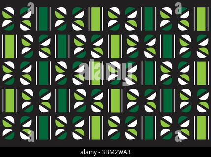 African Bogolan printed fabric Stock Vector