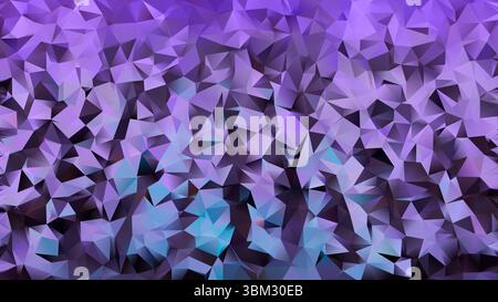 Colorful abstract artwork featuring a geometric low poly pattern with dominant purple and blue tones, ideal for backgrounds and modern art designs exp Stock Photo