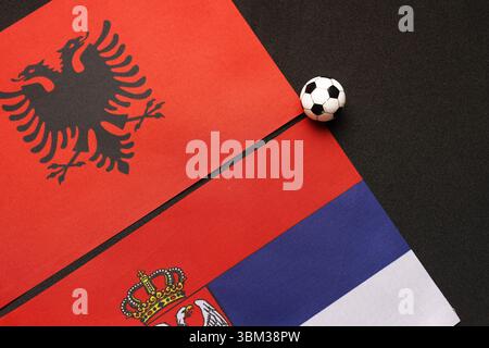 Albania vs Serbia, Football match with national flags Stock Photo - Alamy