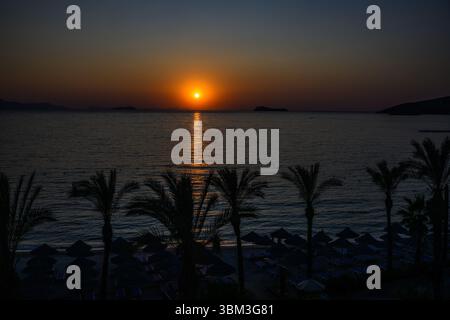 Sunset over the Mediterranean Sea Stock Photo