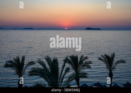 Sunset over the Mediterranean Sea Stock Photo