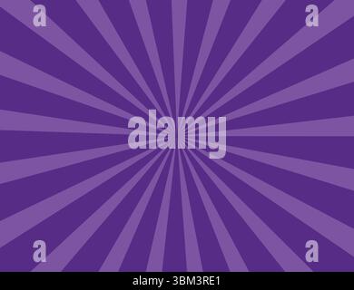 Vibrant purple radial burst background with comic-style rays. Ideal for pop art, flyers, banners, energetic visuals, and bold graphic design projects Stock Vector