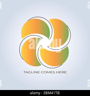 Circular company logo design art template Stock Vector